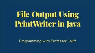File Writing in Java
