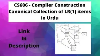 Canonical Collection of LR(1) items in Urdu | CS606 Assignment 3 solution
