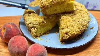ПИРОГ С ПЕРСИКАМИ Рецепт пирога из свежих сладких персиков!