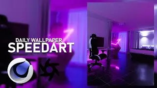 Neon Room render I Everyday/Daily render I Cinema4D and Octane render Speedart I Damongraphics