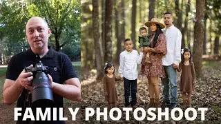 Family Photoshoot Behind The Scenes in the Forest with Canon EOS R5 + RF 85mm 1.2L