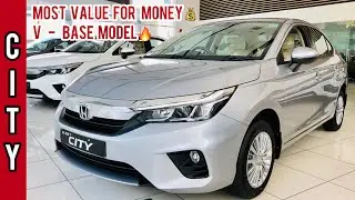 2021 Honda City V 🔥 Manual Base Variant detailed walkaround, interiors, features and on road price.