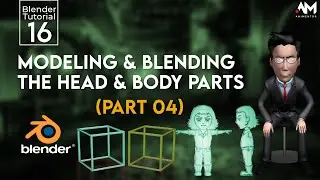 Modeling Head & Body Parts in Blender-Modeling Series 2| Blender | Part 04 | Tutorial 16 |Urdu&Hindi