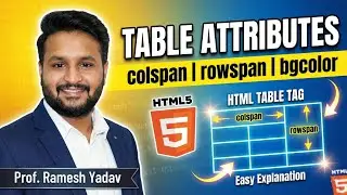 30. Table tag attributes in html | What is table attributes? | Callspan | Rowspan | bgcolor etc.