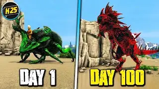 I Survived 100 Days in ARK Survival Evolved Modded, Ark Supreme😬