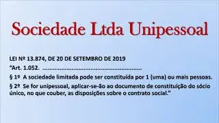 Nome Empresarial de Sociedade Ltda Unipessoal