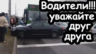 Micro accident in Gomel, the drivers respect each other, no one was hurt! 07/21/2016