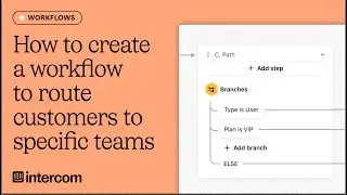 How to create a workflow in Intercom to route customers to specific teams