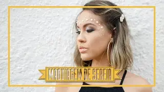 Maquiagem para o carnaval com glitter e pedrarias - SEREISMO