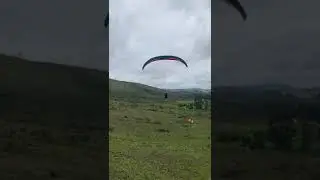Decolagem parapente morrinho. Treino 02. Voo livre.