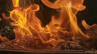 BBQ FIRE IN SUPER SLOW MOTION #SHORTS