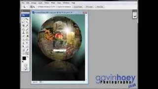 3D photo ball and reflection in Photoshop