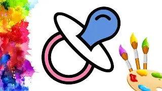 Draw Pacifier 🍼 Drawing a Pacifier for Children