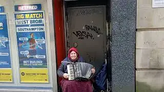 Homeless Woman Playing Piano in UK Street