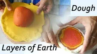 Layers of earth biodegradable Globe making with Dough