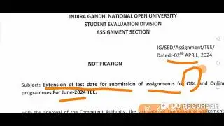 IGNOU Assignment Submission Last Date Extended 2024
