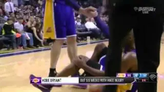 Kobe Bryant's Out With ''KNEE INJURY'' Again!   December 19  2013   NBA 2013 14 Season
