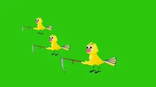 green screen Tuni chidiya cartoon character / farmer 