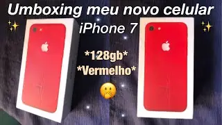 UNBOXING - meu novo celular iPhone 7(red) 128gb🤩📲