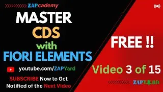 Day 3 of 15 - Master CDS with Fiori Elements- Deep Dive - FREE!!