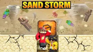 We Created Bunker to Survive SAND STORM in Minecraft!