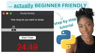 Create a Simple Study Timer in Python with Tkinter | Beginner's Guide to Study Buddy App