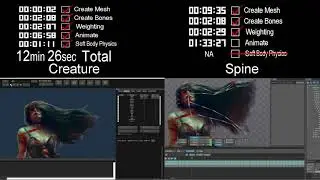 Creature vs Spine ( Hair Authoring Timelapse Video ) by Tom Mirades ( User Contributed Video )