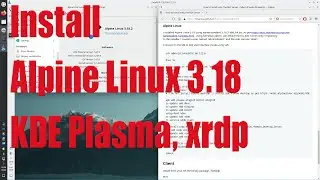 Install Alpine Linux 3.18, KDE Plasma, xrdp in QEMU VM tutorial - August 2023 - bec33329