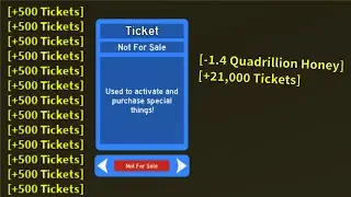 Buying Out The Ticket Shop in Bee Swarm Simulator