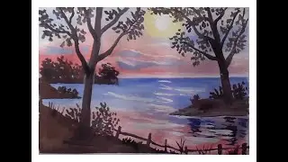 Как нарисовать пейзаж. Как рисовать море - Рисуем просто