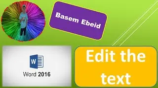 How to edit the text/Microsoft Word