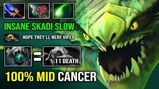 How to Play Mid Viper in 2023 Against Pro Huskar with +62% Skadi Move Slow Dota 2