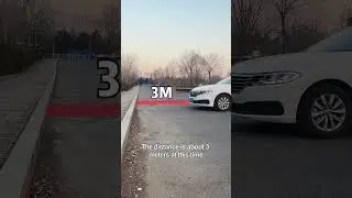 A video clearly explains how to judge the distance between cars while sitting in the car