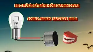 Ses / müzik ritmine göre yanan devre | Sound / music reactive circuit | 12V | güçlü | basit | DIY