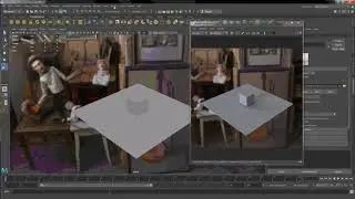 How to use an HDR image for lighting effects and keep a plain background in Maya 2018