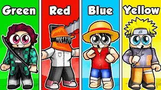 Roblox But the COLOUR Decides our ANIME ATTACK!