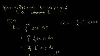 Expected Value of X with joint PDF