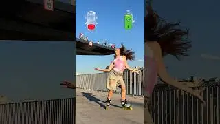 OMG😱🤯 I overacted at the end🤣🔋🛼 