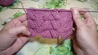 Простой но красивый узор спицами