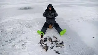 десять суток на льду в палатке - седьмые и восьмые сутки на водоёме...