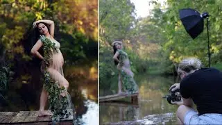 Beautiful Maternity Photoshoot with Made by me Green Leaf Cover