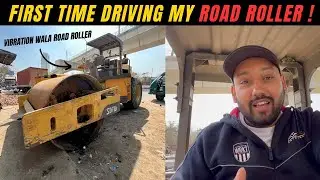 First time driving my vibration Road roller 😎 iski vibration equal to earthquake 😨