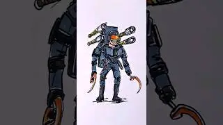 stickman to SWAT police mutant speed drawing #shorts #drawing #skibiditoilet
