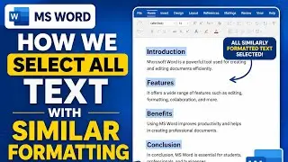 How we can select multiple text and apply similar formatting 
