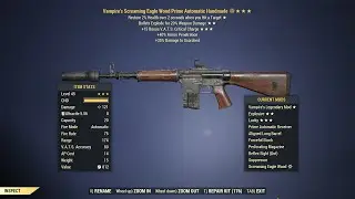 Fallout 76: Vampire Explosive Handmade - Full Health.