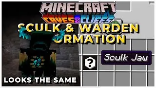 NEW SCULK JAW + WARDEN CHANGES INFORMATION | Minecraft Caves & Cliffs Update