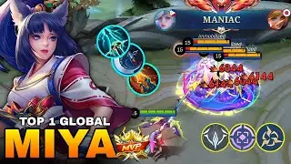 Almost SAVAGE!! Sidelane Miya With Burst Damage Build be like - Build Top 1 Global Miya 2025 ~ MLBB