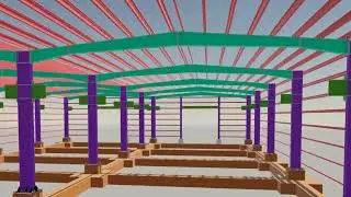 Steel Detailing Warehouse Project - Animation