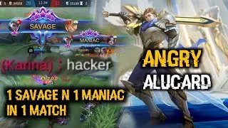 WHEN ALU MAIN GETS ANGRY😈// ALUCARD highlights// 1 savage & 1 Maniac // WANG GAMING