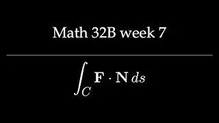 The flux through a curve || Math 32B week 7